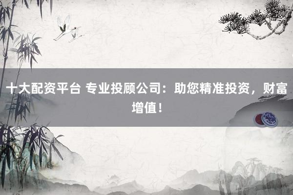 十大配资平台 专业投顾公司：助您精准投资，财富增值！