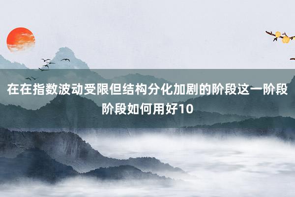 在在指数波动受限但结构分化加剧的阶段这一阶段阶段如何用好10