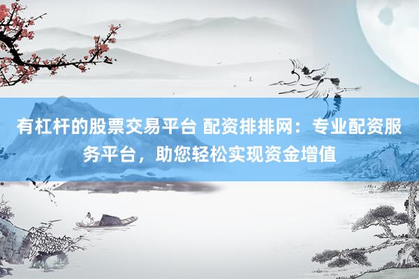 有杠杆的股票交易平台 配资排排网：专业配资服务平台，助您轻松实现资金增值