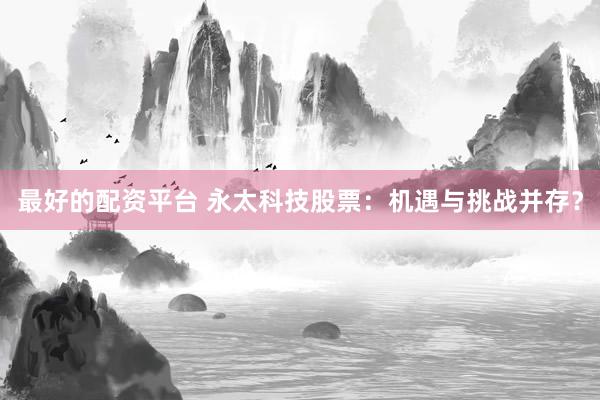 最好的配资平台 永太科技股票：机遇与挑战并存？