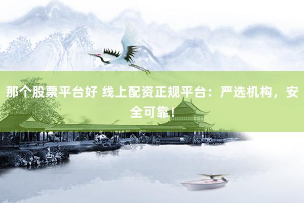 那个股票平台好 线上配资正规平台：严选机构，安全可靠！