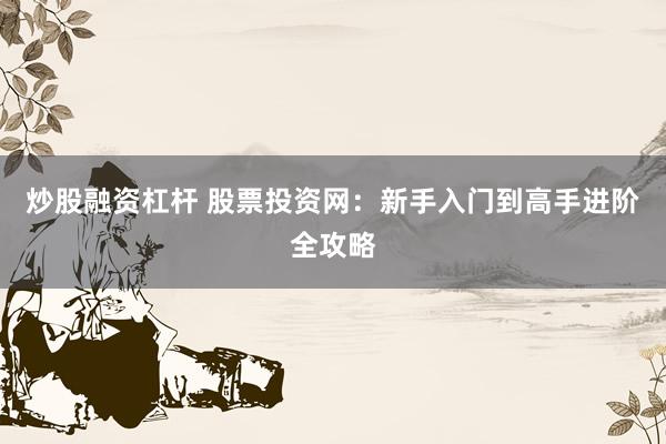 炒股融资杠杆 股票投资网：新手入门到高手进阶全攻略